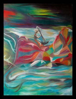 torrent of the sea by champlin seascape coastal maine artist