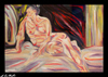 reclining nude by Maine expressionist champlin abstract figurative portrait nude