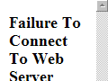 Failure To Connect To Web Server